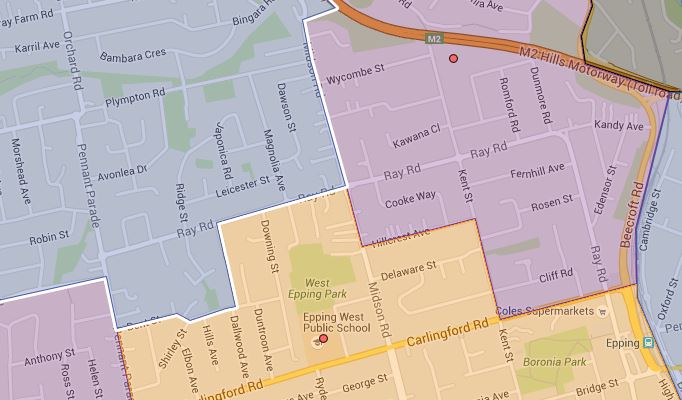 Epping Height, Epping West and Roselea Public School Catchment Map Updated