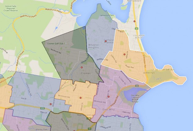 Beacon Hill, Collaroy Plateau, Cromer, Dee Why and Wheeler Heights Public School Catchment Map Added