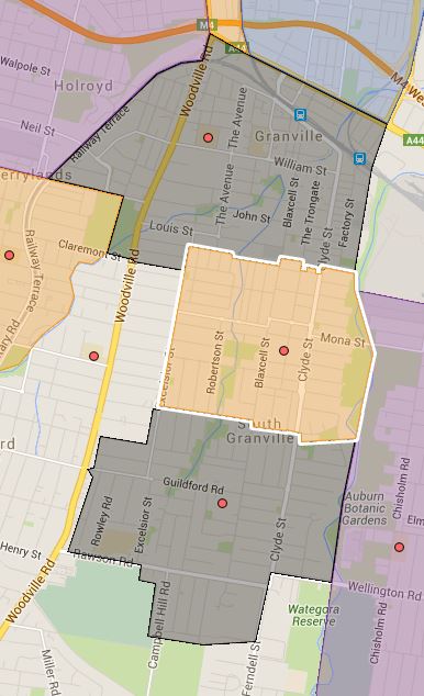 Blaxcell Street, Granville and Granville East Public School Catchment Map Added