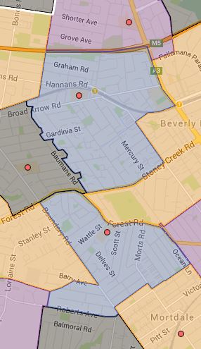 Beverly Hills, Narwee and Peakhurst Public School Catchment Map Updated