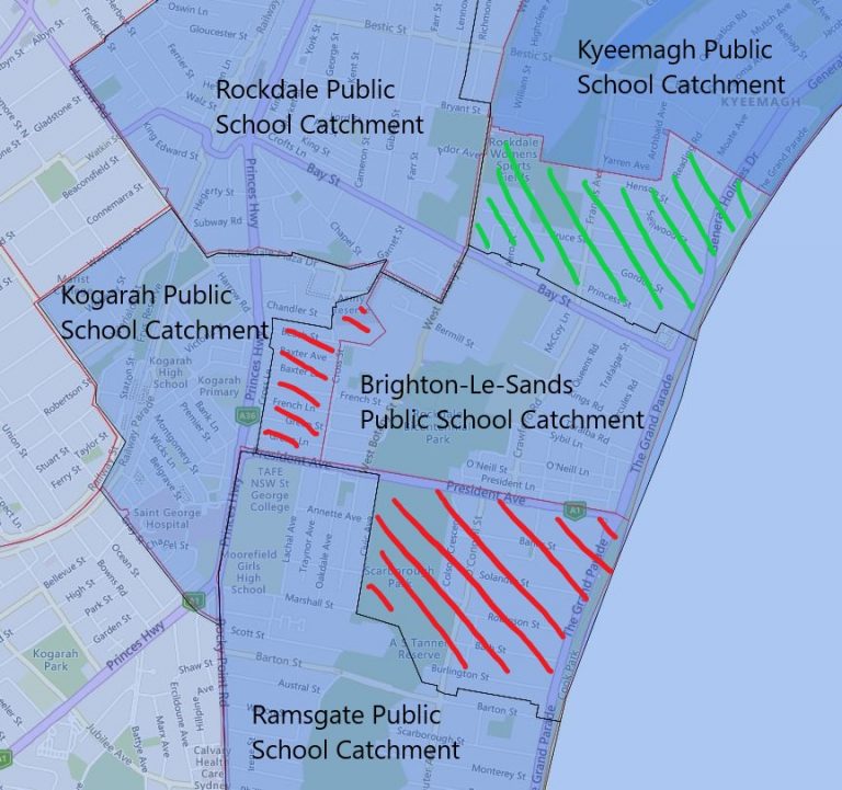 Brighton Le Sands Public School Catchment Map Update 2022 768x721 